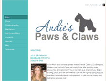 Tablet Screenshot of andiespawsandclaws.net